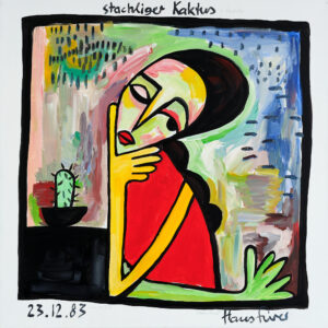 KI/812.10.23 stacheliger Kaktus – Replik 100 x 100 cm Acryl auf Leinwand